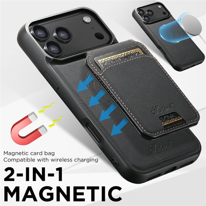 SUTENI - SUTENI iPhone 17 Pro Mobilskal MagSafe Kickstand H16 - Svart