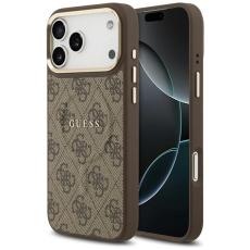Guess - Guess iPhone 17 Pro Max Mobilskal MagSafe 4G PU Classic Logo - Brun