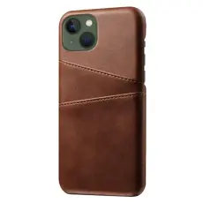 OEM - iPhone 14 Plus Skal Korth&aring;llare PU L&auml;der - Brun