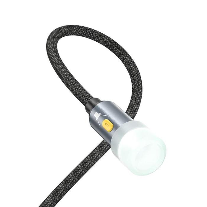 Hoco - Hoco LED-ljus Till USB-A/USB-C Kabel Adapter UA38C - Svart