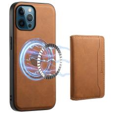 DENIOR - DENIOR D13 iPhone 12 Pro Max Fodral Retro Textur PU+TPU+PC Brun