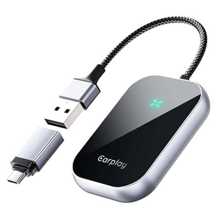 A-One Brand - CarPlay Trådbunden Bluetooth Trådlös Adapter A21 Dual Svart