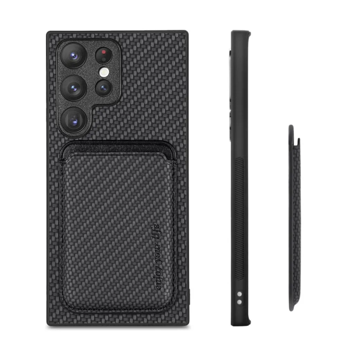 OEM - Galaxy S23 Ultra Skal Korthållare Detachable - Svart