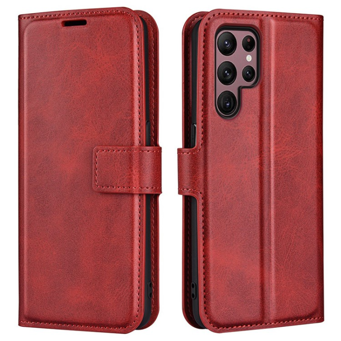 OEM - Galaxy S23 Ultra Plånboksfodral Folio Flip - Röd