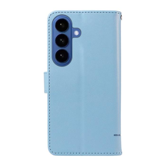 OEM - Mobilskal till Samsung Galaxy S26+ Kattmönster Imprint KonstLäder - Ljusblå