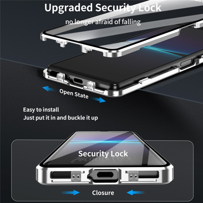 A-One Brand - Sony Xperia 1 VII Mobilskal Med Magnetisk Adsorption - Silver