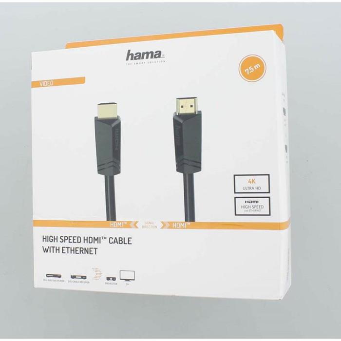 Hama - Hama Kabel HDMI High Speed 4K 18 Gbit/s 7,5 m - Guld