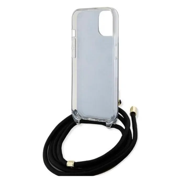 Guess - Guess iPhone 15/14/13 Mobilskal Crossbody Cord Print - Svart