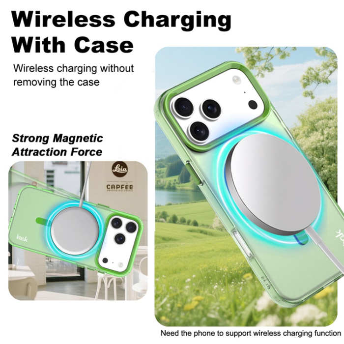 Imak - IMAK iPhone 17 Pro Mobilskal MagSafe Anti Drop - Grön
