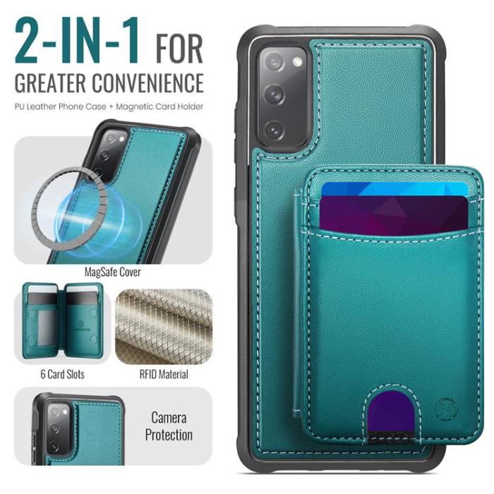 OEM - JEEHOOD Samsung Galaxy S20 FE Fodral Konstläder - Blå