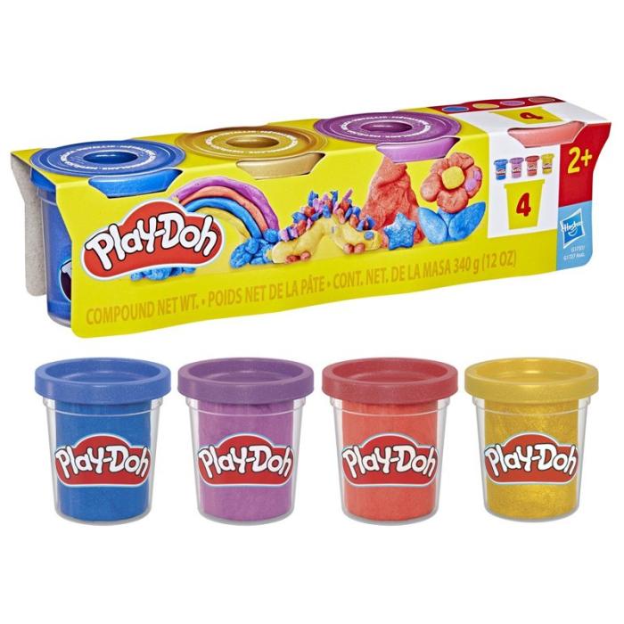 PLAY-DOH - PLAY-DOH Specialty Compound 4 Pack Metallic