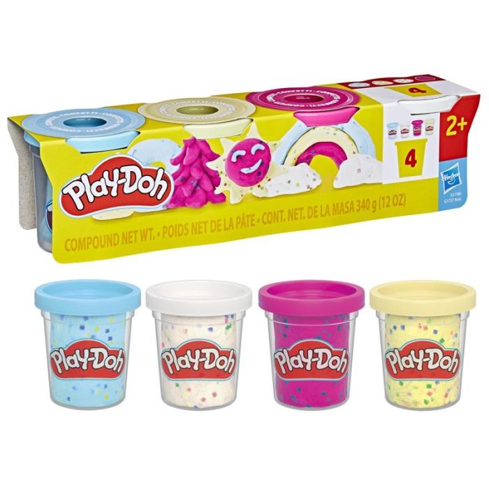 PLAY-DOH - PLAY-DOH Specialty Compound Confetti 4 Pack