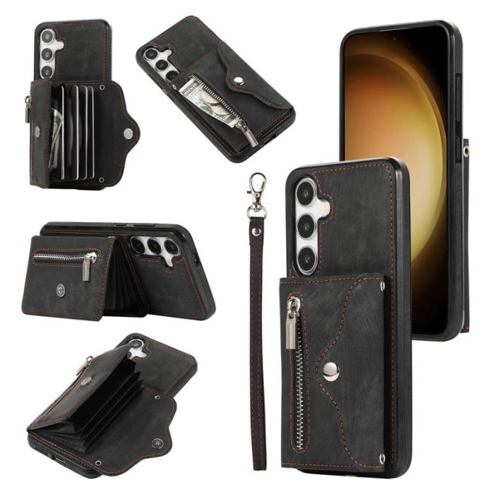 OEM - Mobilfodral för Samsung Galaxy S26 Plus Kickstand Kortfack - Svart