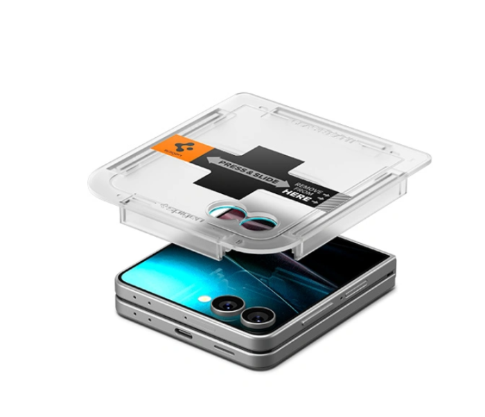 Spigen - Spigen Galaxy Z Flip 7 Härdat Glas Skärmskydd EZ Fit - Clear