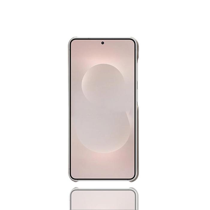 OEM - Mobilfodral för Samsung Galaxy S26 Plus Dubbel kortfack Konstläder + Hård PC Grå