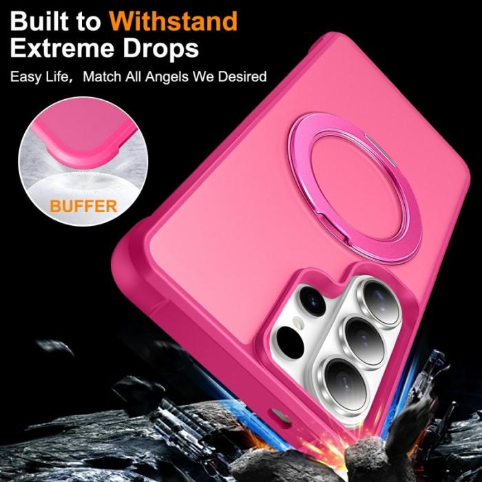 OEM - Mobilskal för Samsung Galaxy S26 Ultra Magnetiskt Kickstand TPU + PC - Rosa