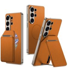 GKK - GKK Mobilfodral f&ouml;r Samsung Galaxy S26 Ultra Konstl&auml;der Kickstand - Titanorange