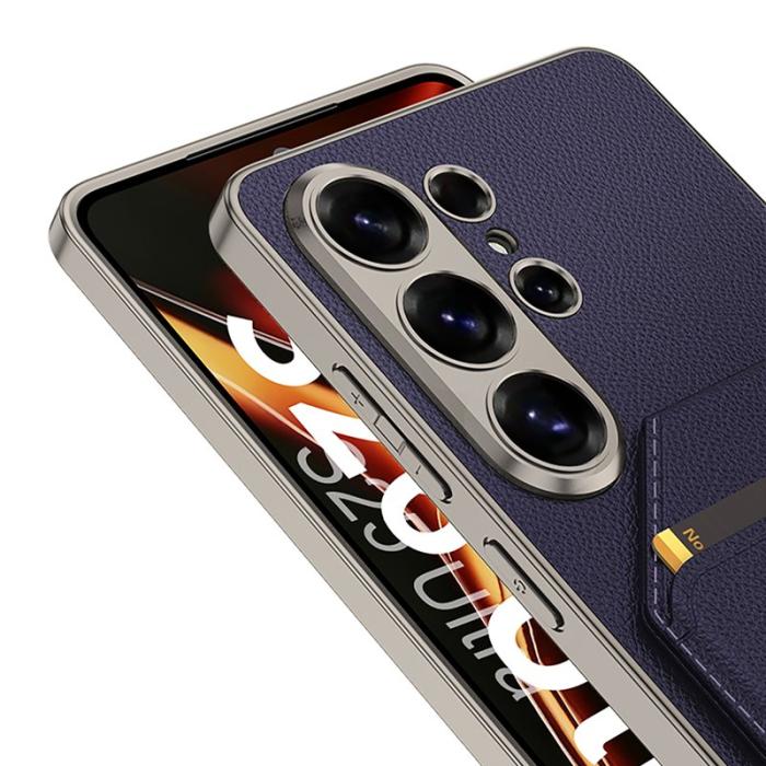 GKK - GKK Mobilfodral för Samsung Galaxy S26 Ultra Konstläder Kickstand - Titanorange