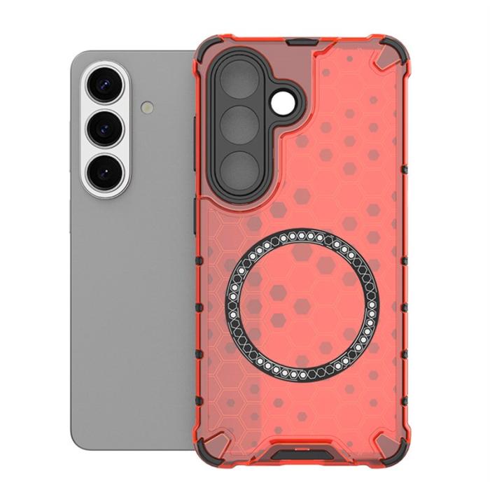 OEM - Mobilskal för Samsung Galaxy S26 Magnetiskt TPU + PC - Röd