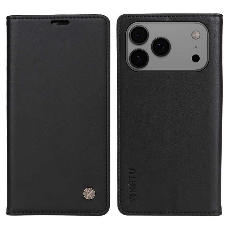 Yikatu iPhone 17 Pro Max Plånboksfodral Magnetic Closure - Svart | 5468 | AlltMobil