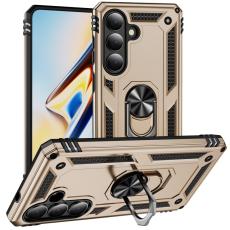 OEM - Mobilskal f&ouml;r Samsung Galaxy S26 Plus PC + TPU med Kickstand - Guld