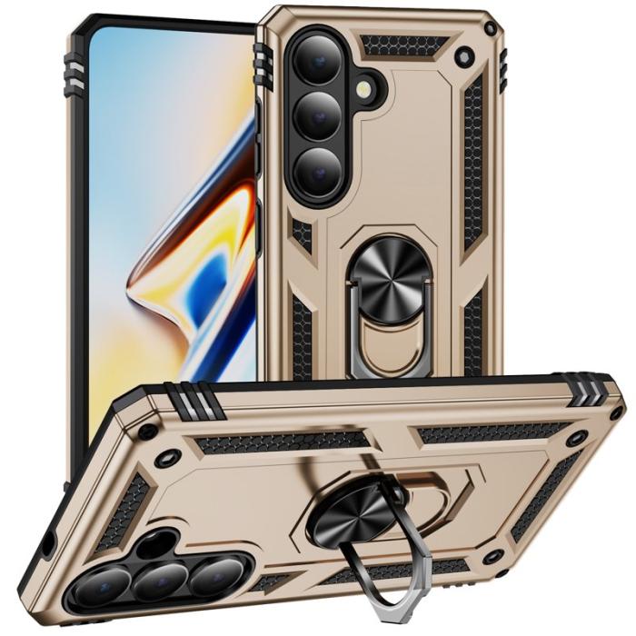 OEM - Mobilskal för Samsung Galaxy S26 Plus PC + TPU med Kickstand - Guld