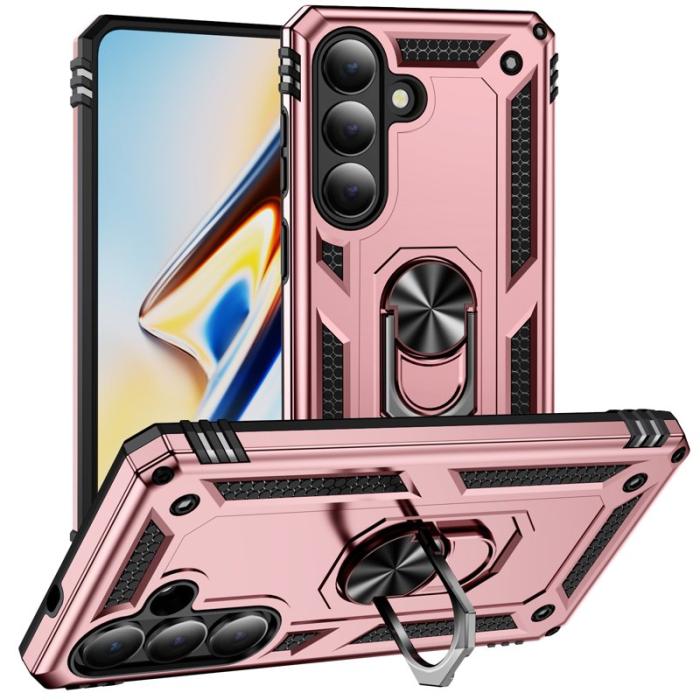OEM - Mobilskal för Samsung Galaxy S26 Plus PC + TPU med Kickstand - Roséguld