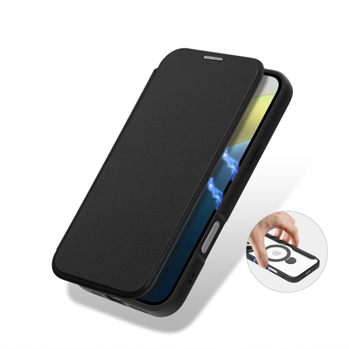 Dux Ducis - Dux Ducis iPhone 16 Plånboksfodral Magsafe Skin X Pro med Stativ