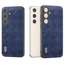 ABEEL - ABEEL Mobilskal till Samsung Galaxy S24 PU L&auml;der Skydd - Bl&aring;