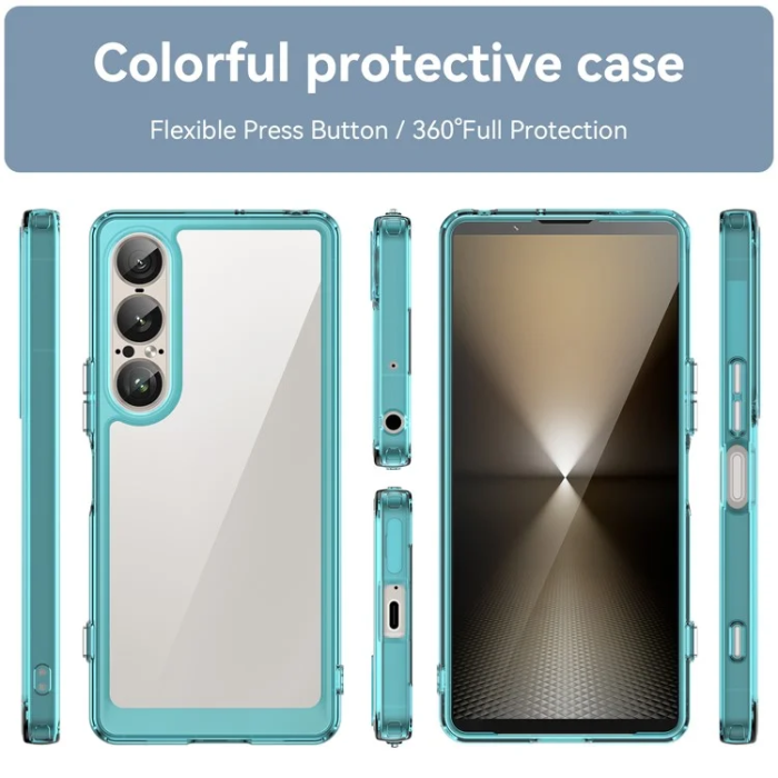 OEM - Sony Xperia 1 VII Mobilskal Acrylic TPU - Transparent Blå