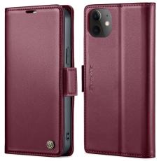 Caseme - CASEME Pl&aring;nboksfodral Konstl&auml;der f&ouml;r iPhone 12/12 Pro - R&ouml;d