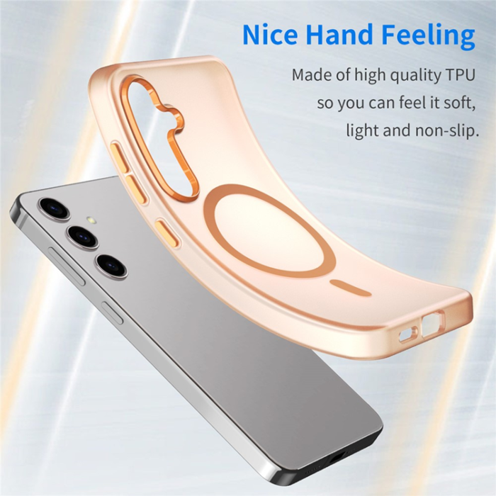 A-One Brand - Galaxy S25 Plus/S24 Plus Mobilskal MagSafe Frost - Orange