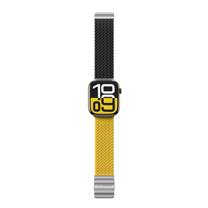 AmazingThing - [2-Pack]AmazingThing Apple Watch 45/46/49mm Armband Blend - Gul/Svart