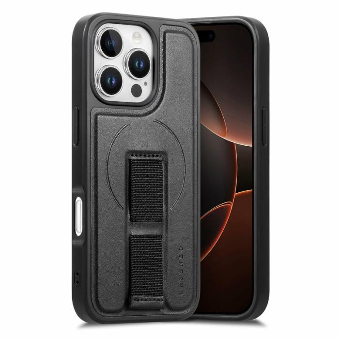 CASENEO - CASENEO iPhone 16 Pro Fodral Magnetiskt KonstLäder - Svart
