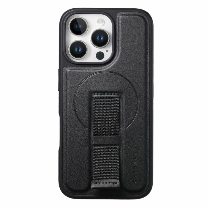 CASENEO - CASENEO iPhone 16 Pro Fodral Magnetiskt KonstLäder - Svart