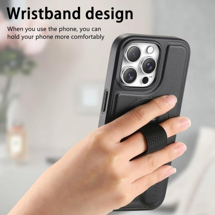 CASENEO - CASENEO iPhone 16 Pro Fodral Magnetiskt KonstLäder - Svart