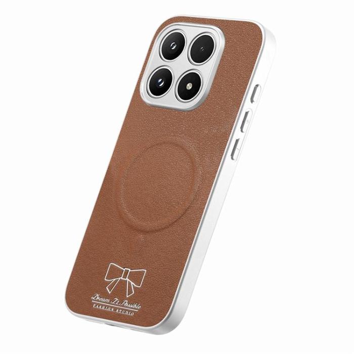 A-One Brand - Mobilskal för Xiaomi 17 Magnetisk PU-läder Butterfly Bow Pattern