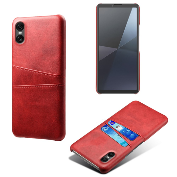 A-One Brand - Sony Xperia 10 VII Mobilskal med Dual Kortfack - Röd