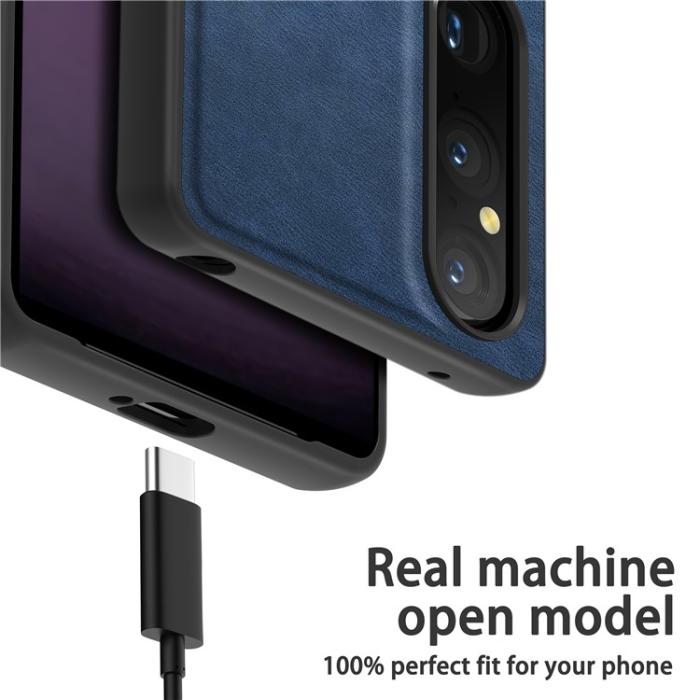 A-One Brand - Sony Xperia 10 V Mobilskal TPU PU-Läder - Blå