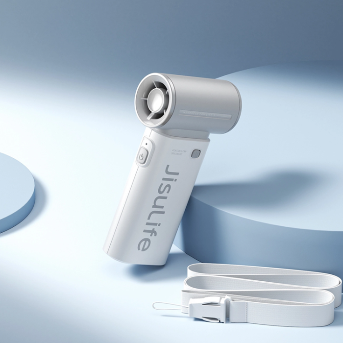 Jisulife - Jisulife Bärbar USB Handfläkt 3600 mAh Life9 - Grå