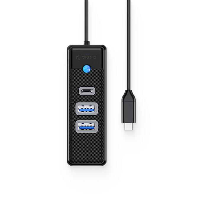 ORICO - Orico USB-C Hubb 2xUSB-A 3.0 1xUSB-C 15cm - Svart