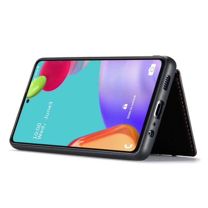 JEEHOOD - JEEHOOD Magnetic Konstläder Plånboksfodral för Samsung Galaxy A32 5G - Svart