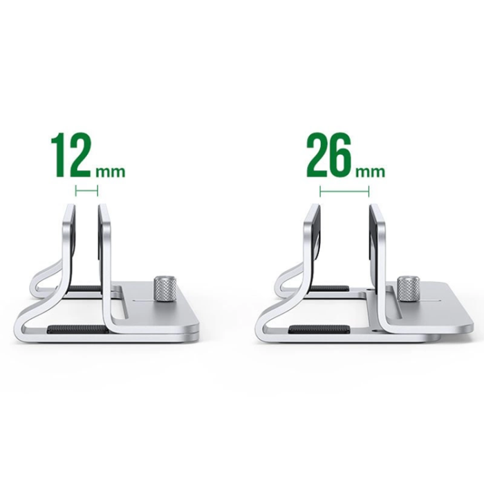 Ugreen - Ugreen Vertikalt Stativhållarställ för MacBook Laptop Tablet - Silver
