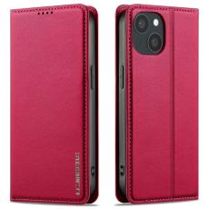 LC.imeeke - LC.IMEEKE L1 Series iPhone 15 Pl&aring;nboksfodral Konstl&auml;der - R&ouml;d