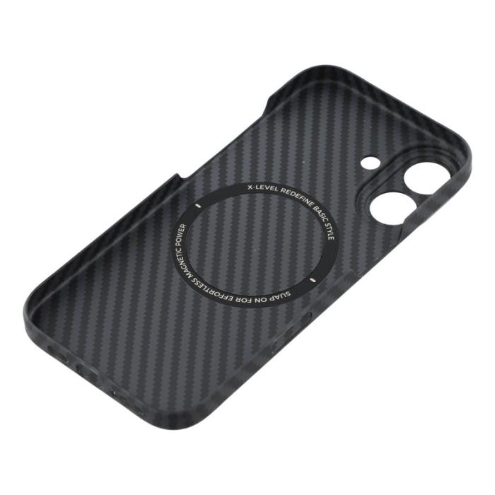 X-Level - X-LEVEL Mobilskal till iPhone 17 Magnetiskt Kolfiber Ultra-Tunn Svart