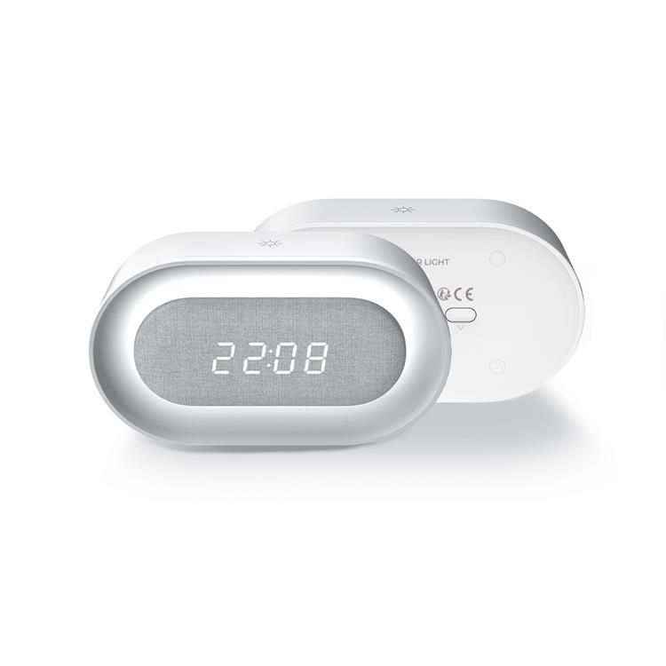 Forever Light Väckarklocka med LED Nattlampa AKSEL PURE - Vit | 505295 | AlltMobil