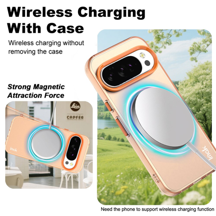 Imak - IMAK Google Pixel 10/10 Pro Mobilskal Magsafe Candy - Orange