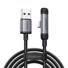 Joyroom - Joyroom USB-A - USB-C 3A Kabel 1.2m Series 90° - Svart