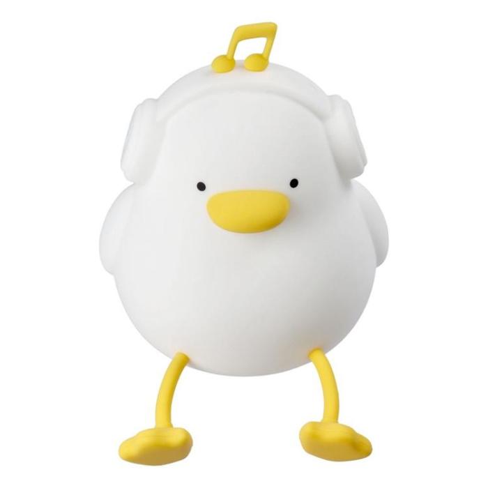 OEM - LED Nattlampa Tryck Duck Art Deco - Vit