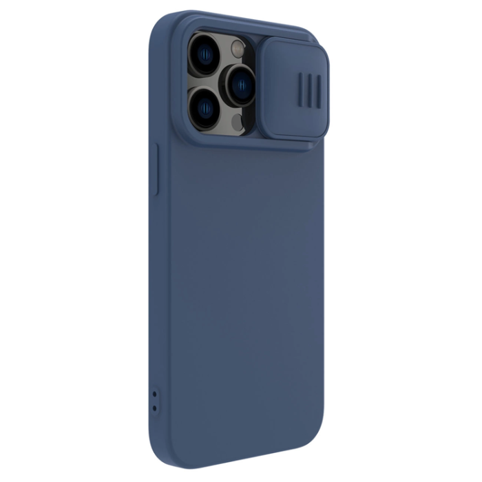 Nillkin - Nillkin iPhone 14 Pro Max Mobilskal CamShield Silky Silikon - Blå